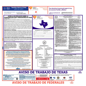 Texas & Federal Labor Law Posters Spanish