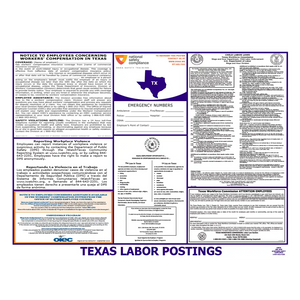 Texas Labor Law Poster English