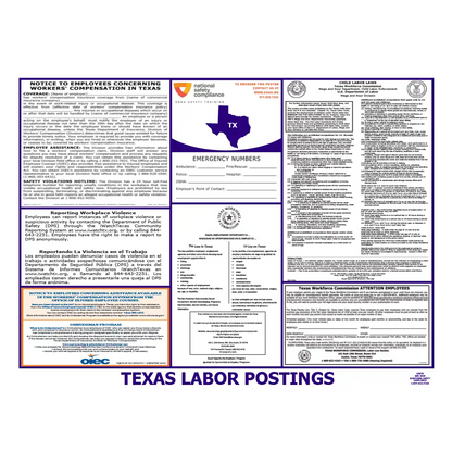 Texas Labor Law Poster English