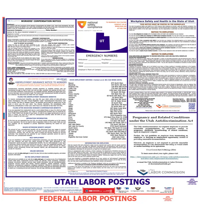 Utah & Federal Labor Law Posters English