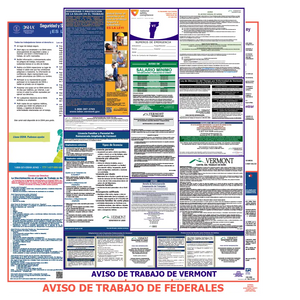 Vermont & Federal Labor Law Posters Spanish