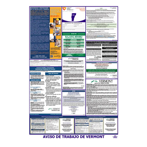 Vermont Labor Law Poster Spanish