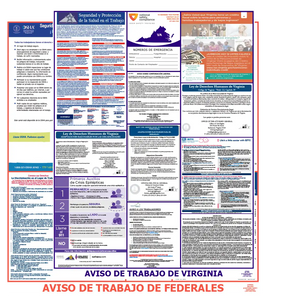Virginia & Federal Labor Law Posters Spanish