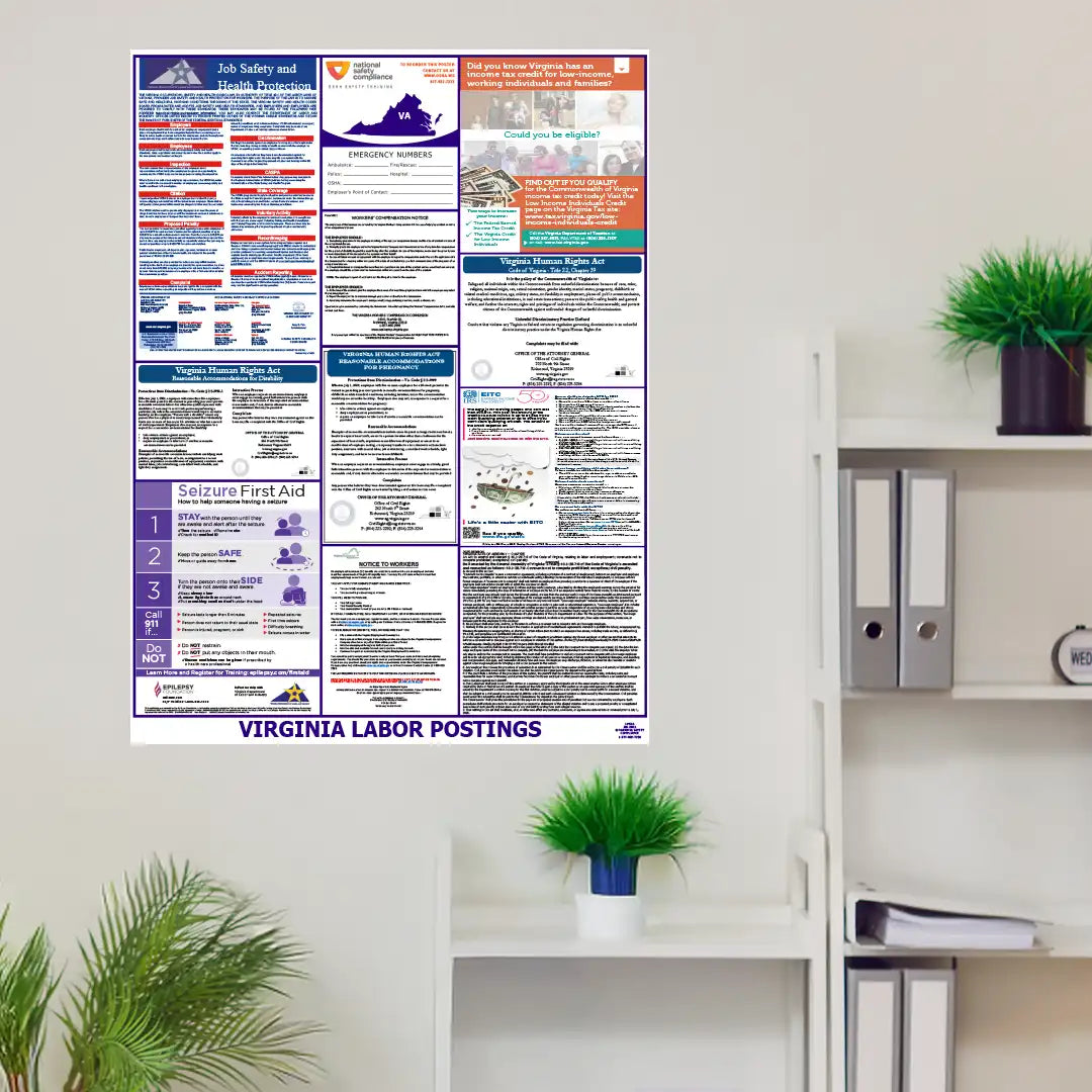 Virginia Labor Law Poster In room