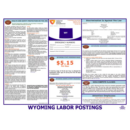 Wyoming Labor Law Poster English