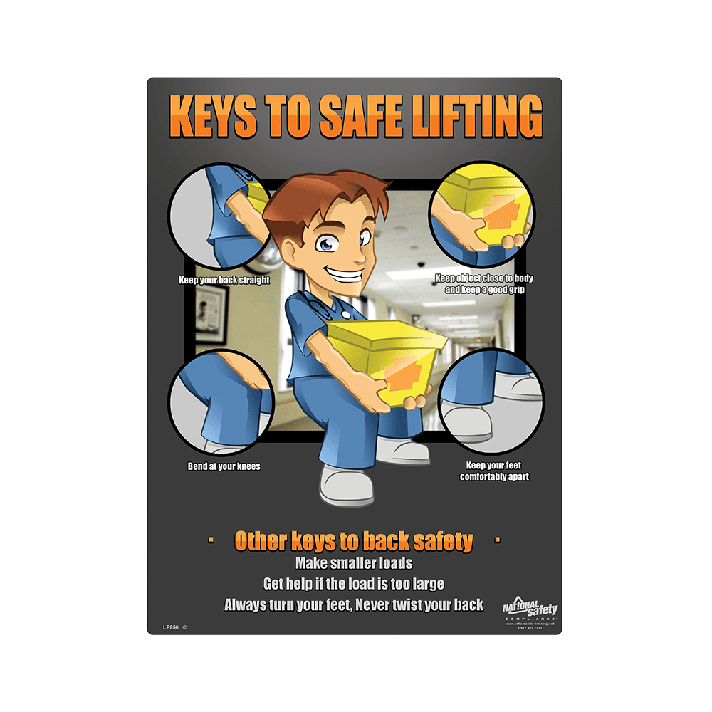 Medical Back Safety, Keys to Safe Lifting Poster
