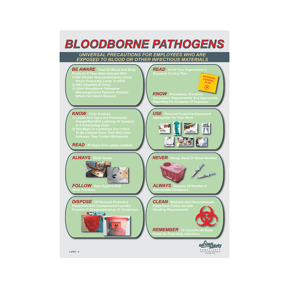 Bloodborne Pathogens Informational Poster