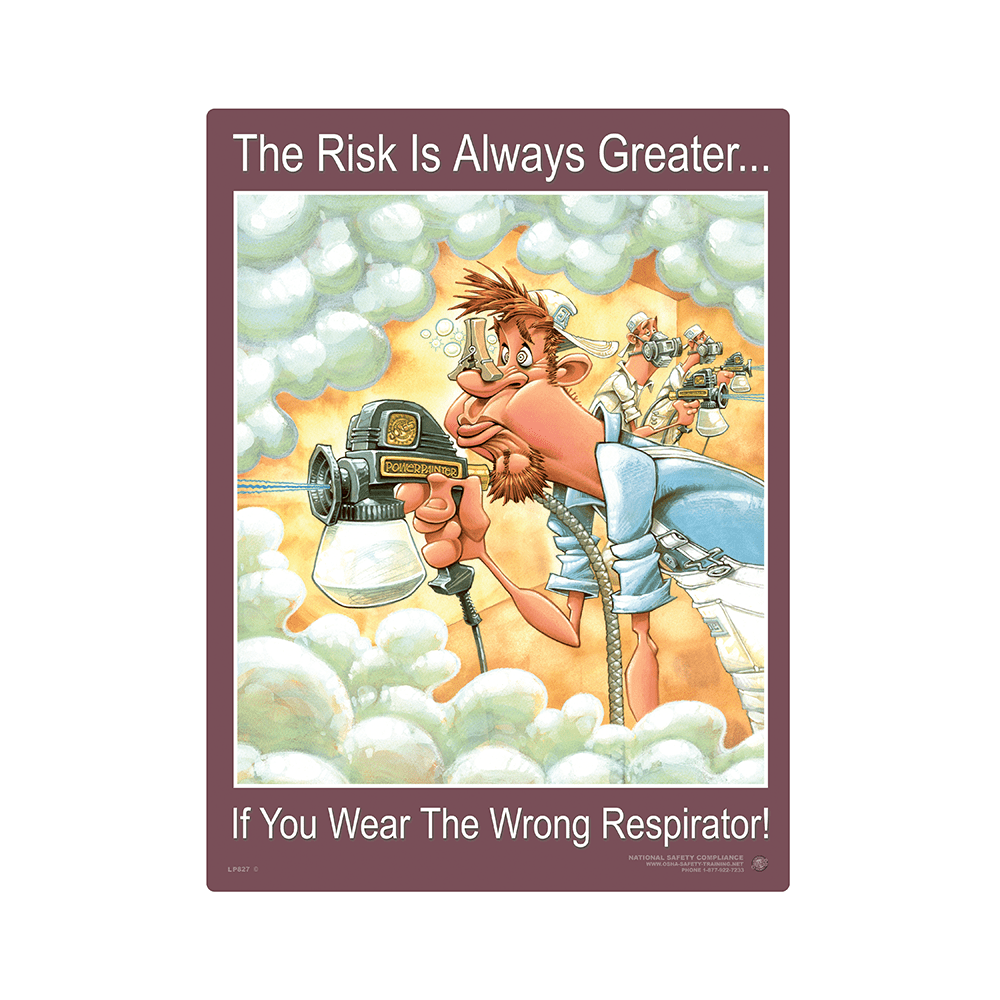 Respirator, Risk is Greater... Safety Poster