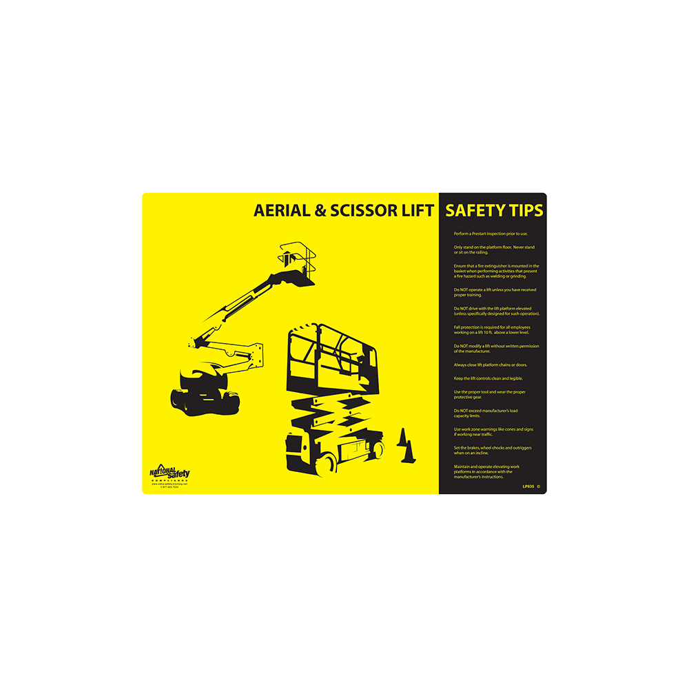 Aerial & Scissor Lift Safety Poster