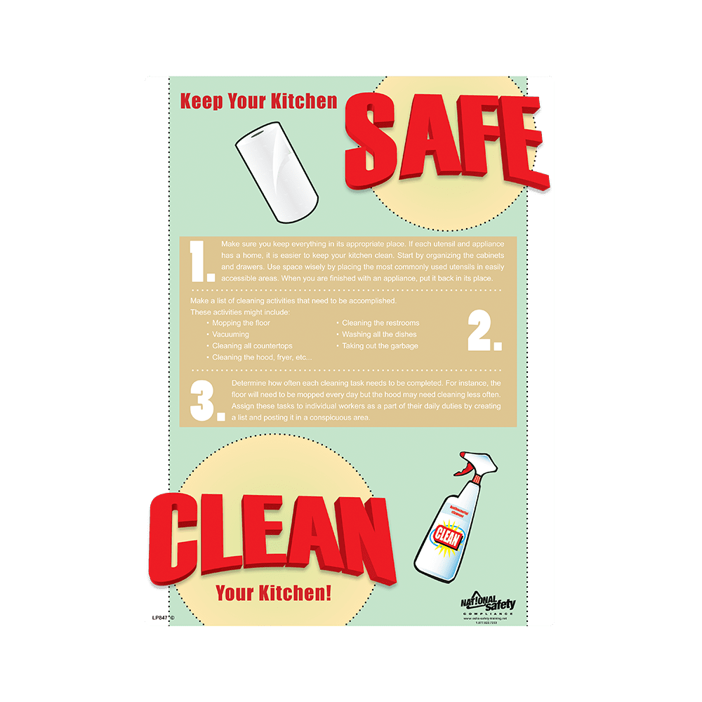 Keep Your Kitchen Safe, Clean Your Kitchen Poster