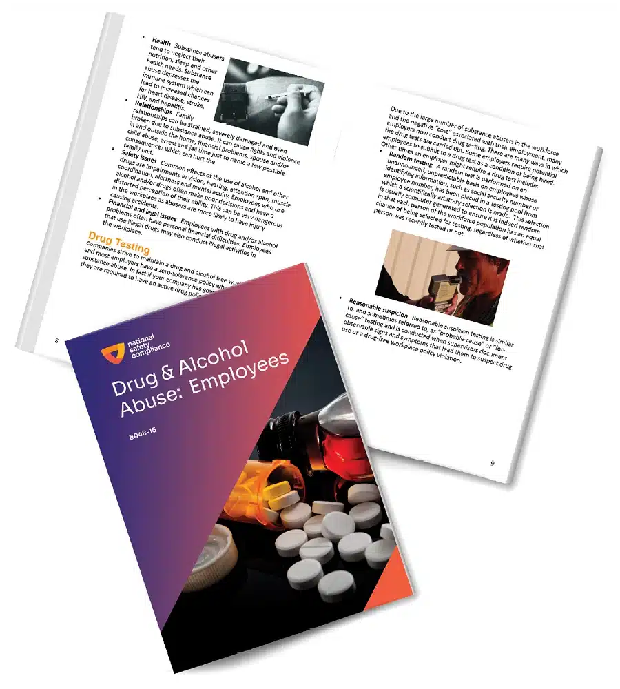 Drug & Alcohol Abuse - Employees Training Booklets (pkg of 10)