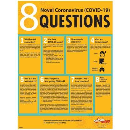 8 Questions Concerning COVID Safety Poster