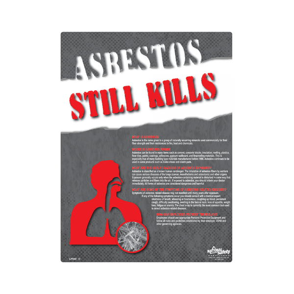 Asbestos Still Kills Safety Poster