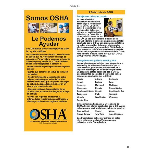 OSHA Outreach Student Handout Packet (pkg of 10)