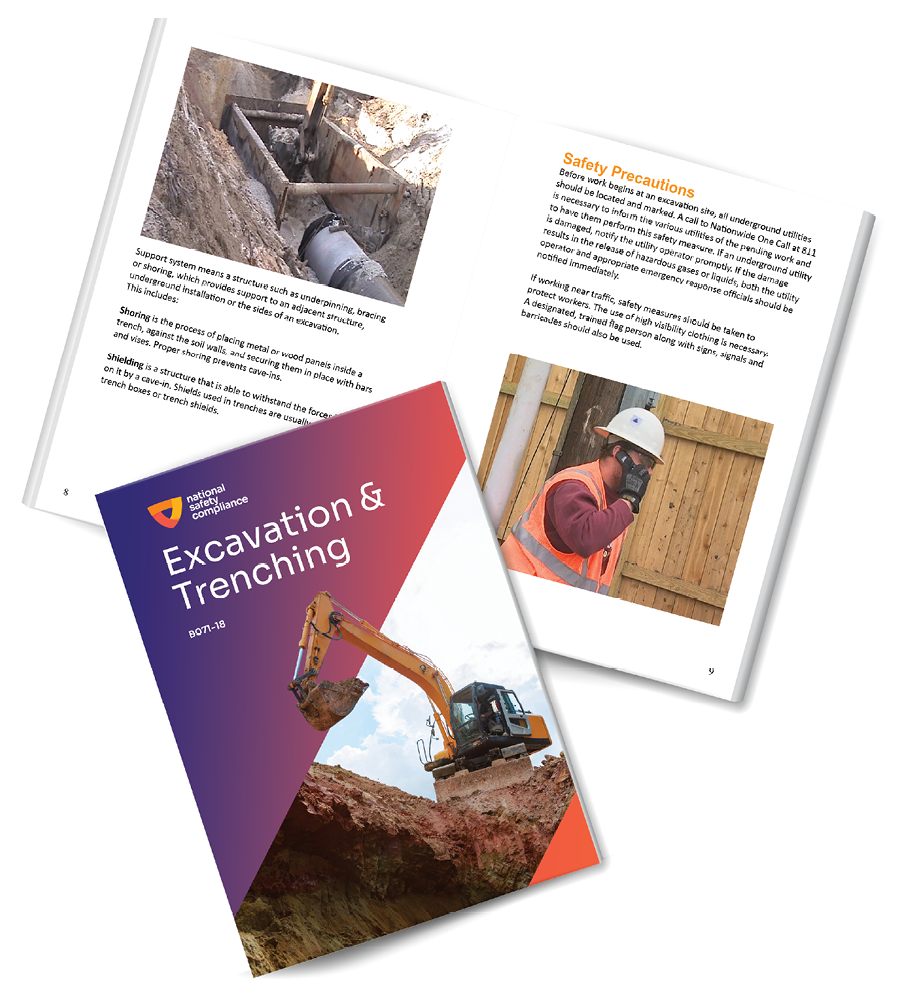 Excavation &amp; Trenching Safety Training Employee Training Booklets (pkg of 10)