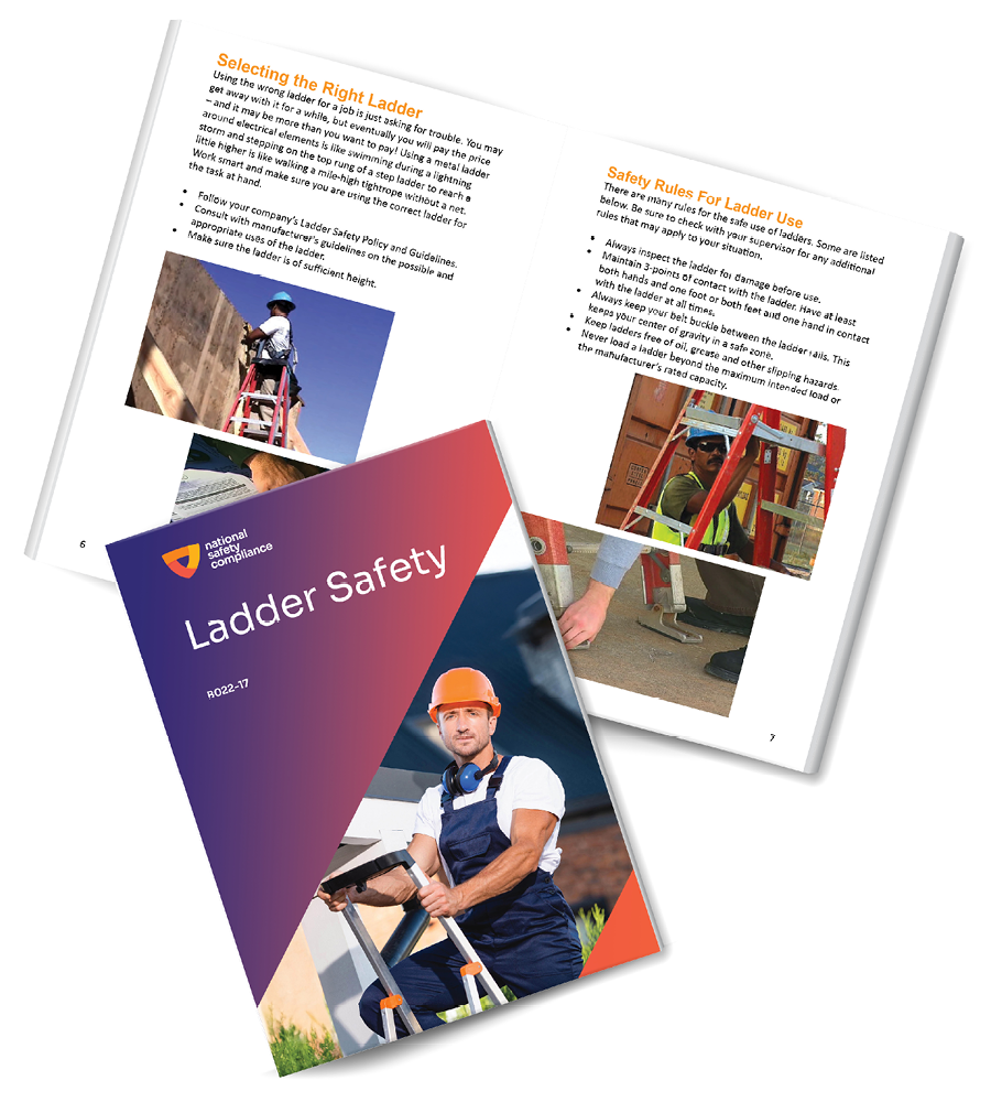 Ladder Safety Training Employee Training Booklets (pkg of 10)