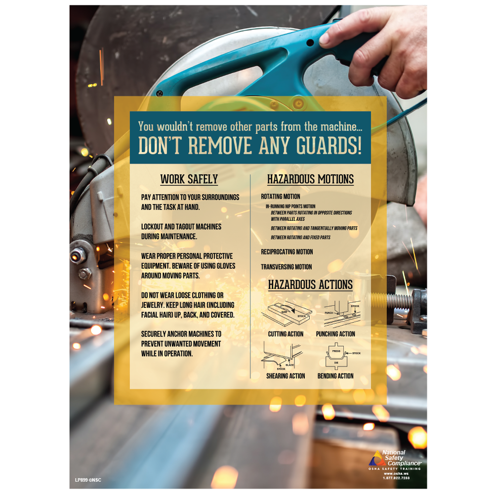 Don't Remove Any Guards Safety Poster