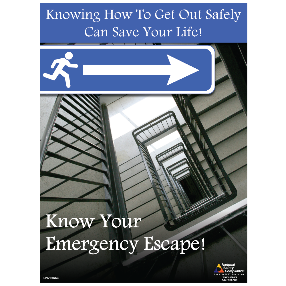 Emergency Escape Safety Poster