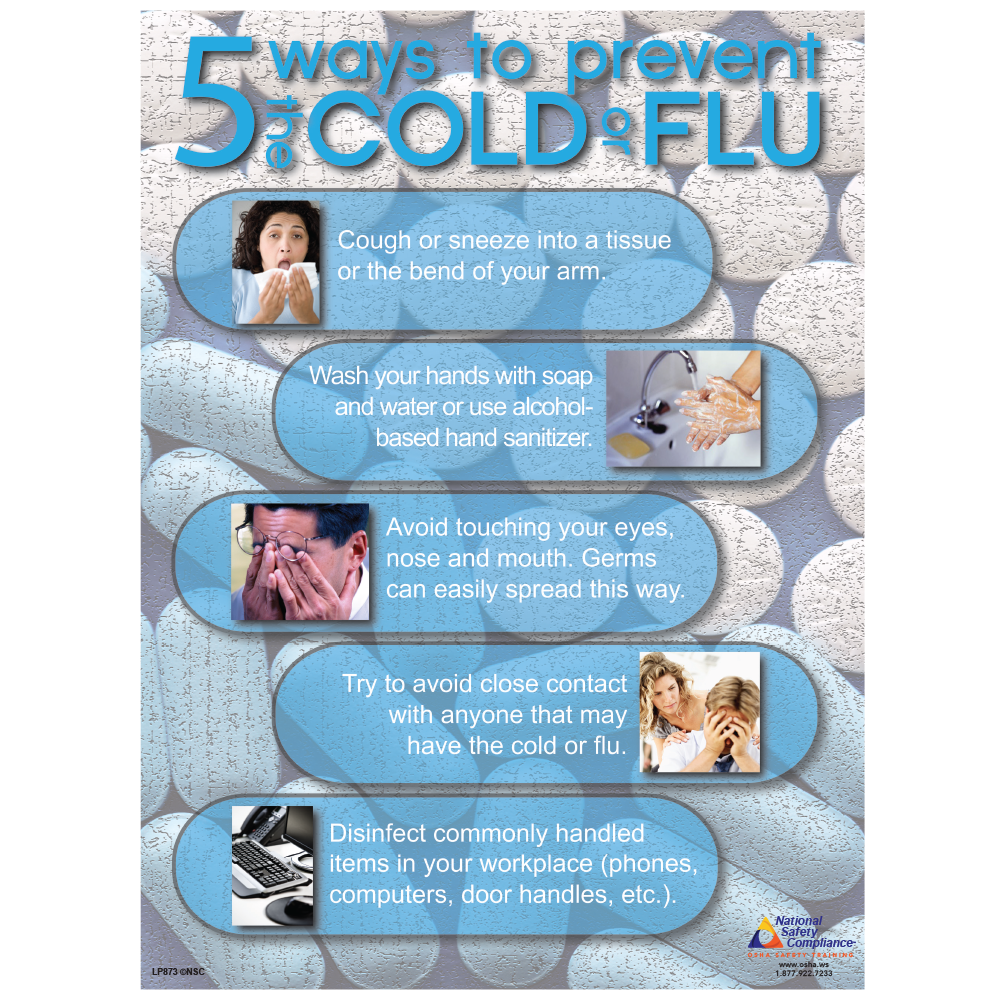 Cold or Flu Prevention Safety Poster