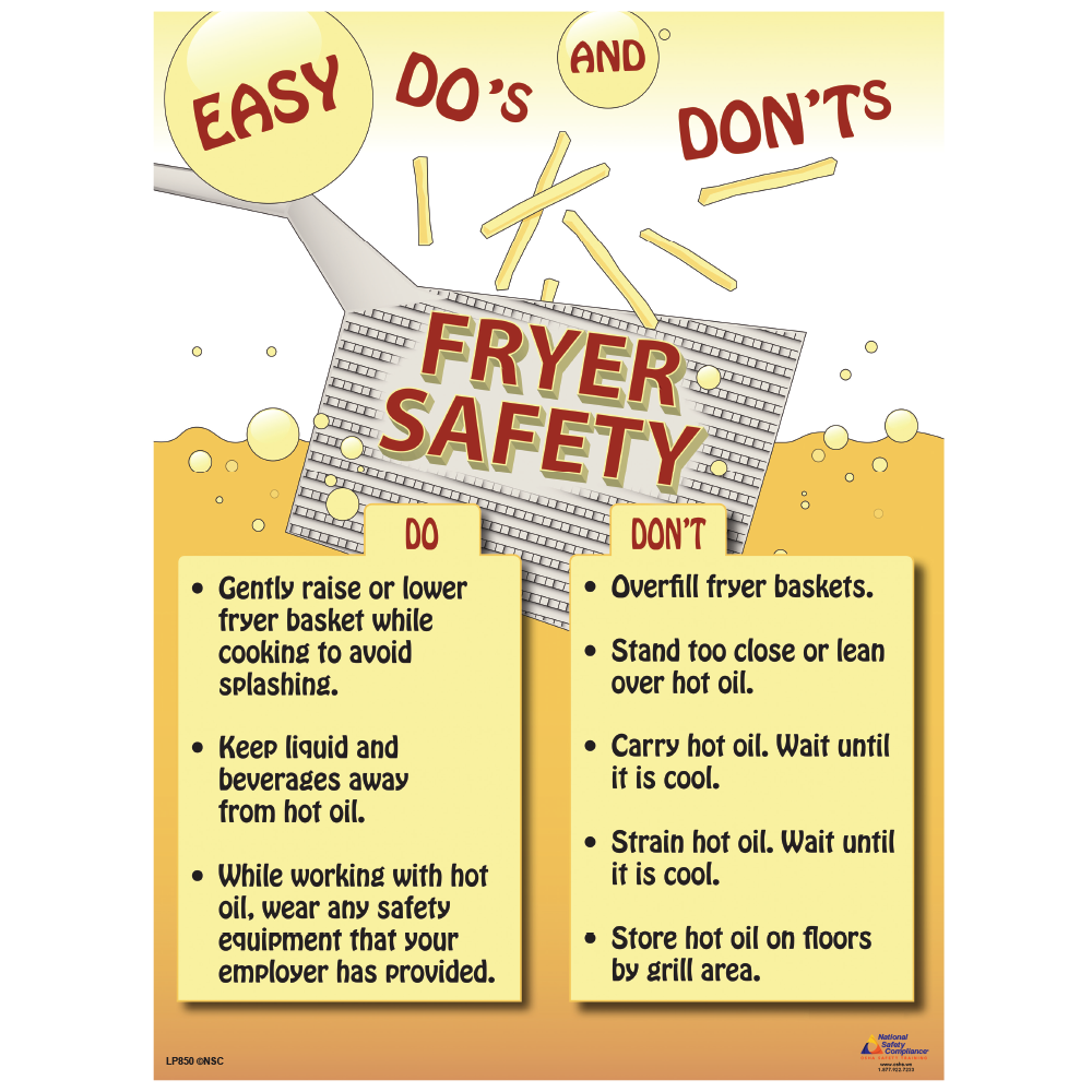 Fryer Safety Do's & Don'ts Safety Poster