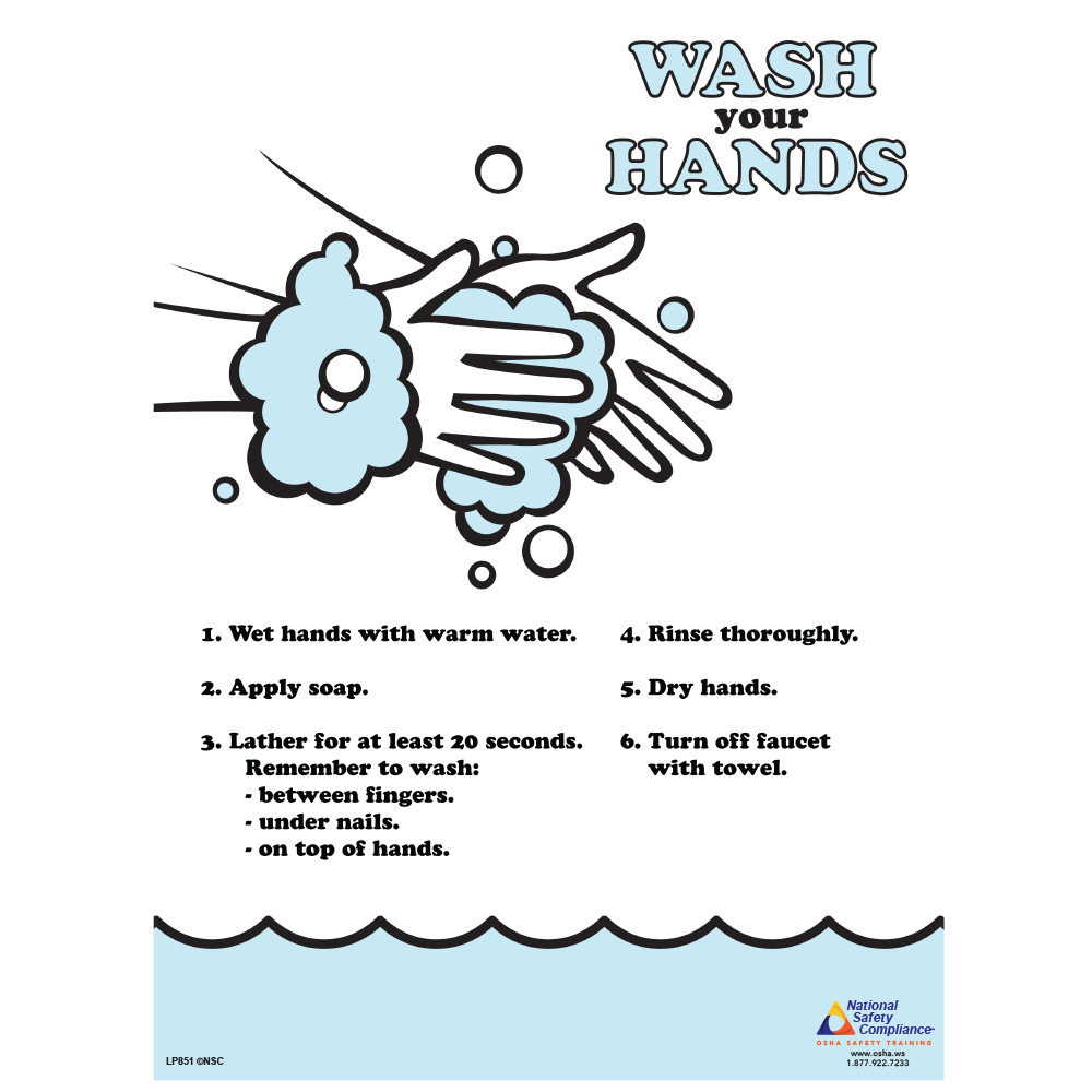 Hand Washing Safety Poster