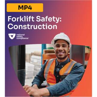 Forklift Safety: Construction Training MP4 (English & Spanish)